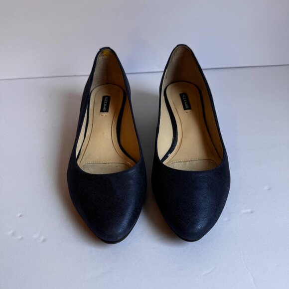 Womens Alex Marie Blue Leather Wedge Shoes Size 7M - Picture 5 of 14